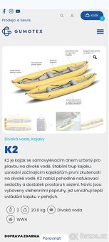 Nafukovací člun gumotex k2 - 2