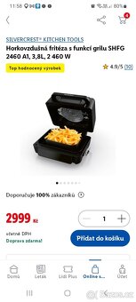 Air fryer / v záruce /Horkovzdušná fritéza, 3,8L, 2 460 W - 2