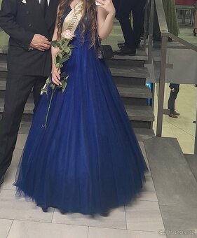 Modré plesové šaty - 2