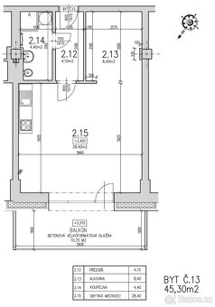 Byt nový 45,3 +10,7 balkon Osvětimany (Kyjov-Uh. Hradiště) - 2