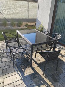 Rezervace - Zahradní nábytek, ratanový stůl + židle - 2