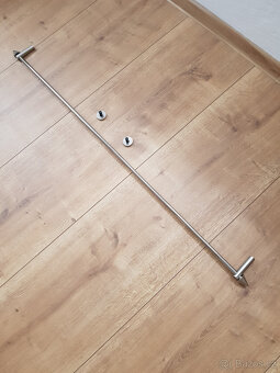 Nerezová výsuvná tyč na záclony 110-210 cm - 2