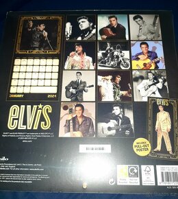 ELVIS PRESLEY oficiální KALENDÁŘ 2024, NOVÝ ZABALENÝ - 2