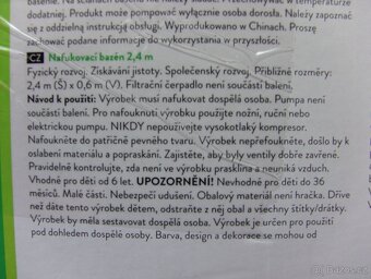 PRODÁM NAFUKOVACÍ BAZÉN - 2