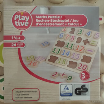 Playtive dřevěné puzzle s čísly NOVÉ - 2
