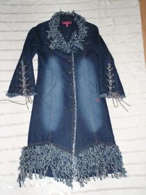 Jarní parádní riflový kabát krásný vel. 134 - 2