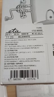 Ohřívač vody ETA 1733 zcela nový, ZLEVNĚNO - 2