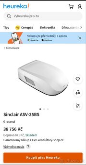 Nová nevybalena klimatizace Sinclair ASV -25 bis - 2
