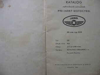 JAWA 555 pionýr katalog - 2