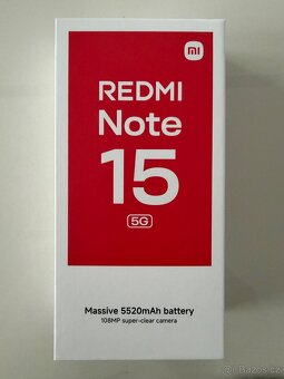 Xiaomi Redmi Note 15 5G 256GB - Černý - NOVÝ - 2