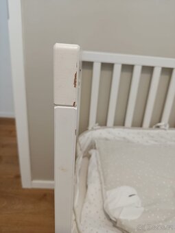 SUNDVIK Dětská postýlka, bílá, 60x120 cm - 2