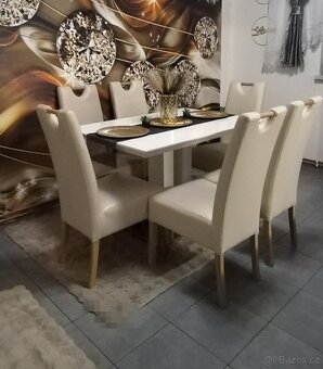 Jídelní set, stůl a 6 židlí - 2