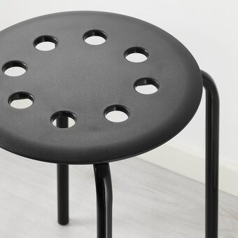3x stolička MARIUS IKEA černá - jako nové - 2