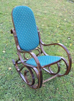 Houpací křeslo krásné zelené nepoškozené. - 2