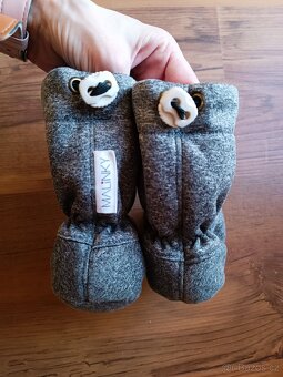 Softshell capáčky Malinky melír/šedá 12,5cm - 2