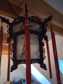 Prodám levně ručně malovaný čínský lustr - 2