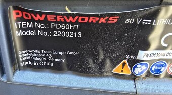 SADA AKU NŮŽEK NA PLOT POWERWORKS 60V/4Ah - 2