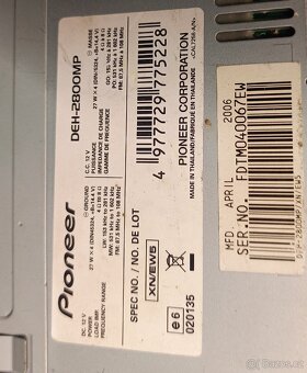 Autorádio Pioneer Deh2800MP - 2
