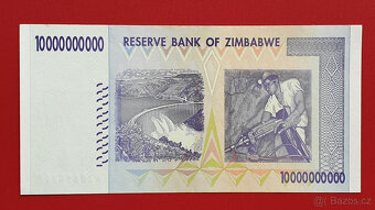 Bankovka ZIMBABWE 10 miliard/billion Dolar rok 2008 UNC - 2