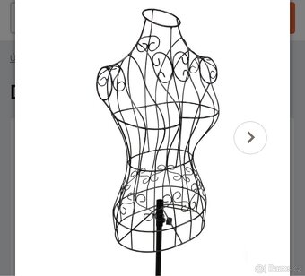 Dámské torzo, černé, kovové - 2