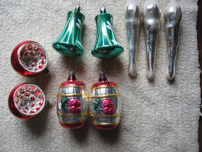 RETRO vánoční ozdoby-sklo -viz foto - 2