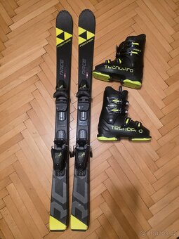 Lyže Fišer 120cm vč. lvázání a lyžáků EU36 230mm komplet - 2