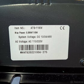 Regulátor pro FVE,DC 12,24,48V max 11Kw do karavanu - 2