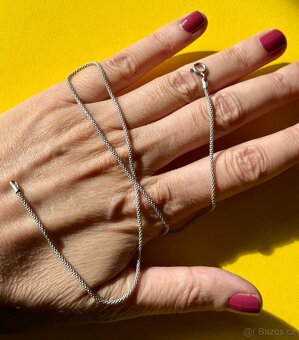 Stříbrný (Ag) silnější řetízek, 40 cm, sleva 500 Kč - 2