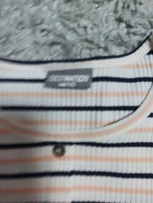 Dívčí žebrové tričko s krátkým rukávem- vel.146/152 - 2