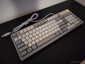 Tichá drátová klávesnice s numerickou klávesnicí - Bílá - 2