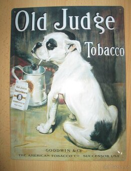 Stará plechová cedule - buldoček - 2