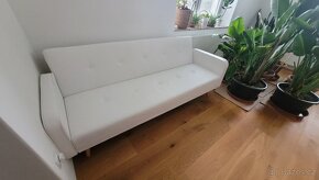 Bílá rozkládací sedacka Regor - 2