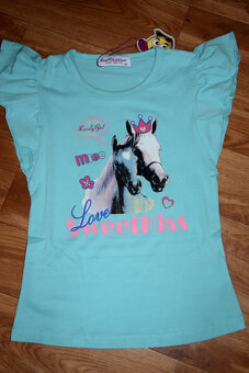 Dívčí tričko + tepláky a legíny vel.122 - 2