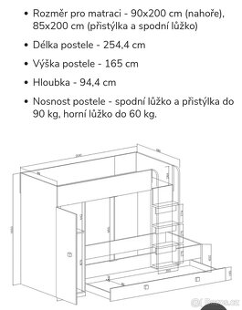 Patrová postel - 2