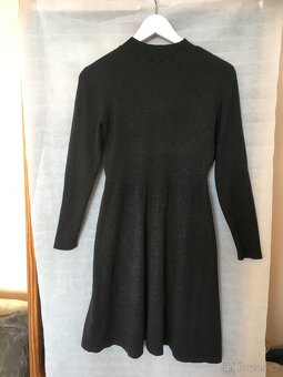 Úpletové antracitové šaty - 2