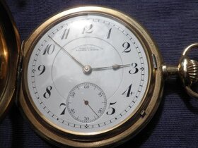 CELO zlaté 14K kapesní hodinky LANGE a SOHNE GLASHUTTE - 2