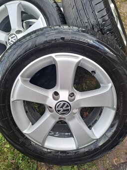 Alu kola 5x112 originál VW 215/55 R16 - 2