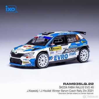 Modely Škoda Fabia Rally2 1:43 IXO - 2