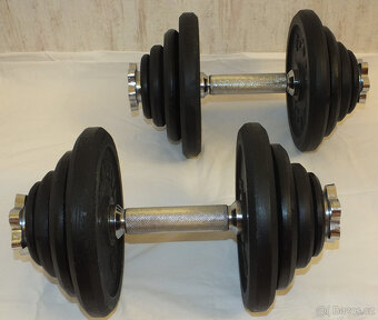 Jednoručky činky 2x21kg za 2990,-Kč - 2