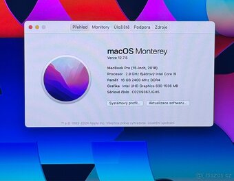 MacBook Pro 15” 2018/16GB RAM/Intel i9/1T SSD/ Záruka - 2