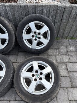 Alu kola 5x100 včetně letních pneu 185/60R14 - 2