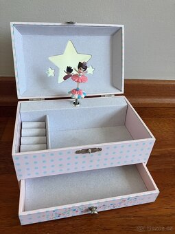 Šperkovnice hrací se zrcadlem a baletkou DJECO - 2