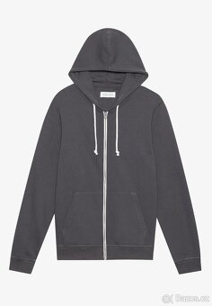 PIER ONE Pánská mikina na zip s kapucí Antracit XL - 2