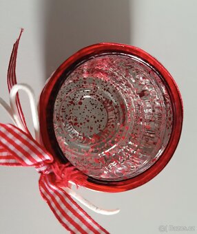 NOVÝ svícen vánoční Vánoce skleněný - 2