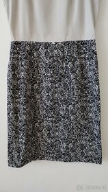 Šedo-černé pouzdrové šaty vel. 38/40 - 2