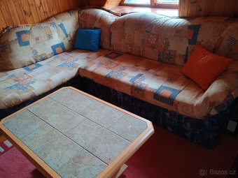 SLEVA 80% Zánovní rozkládací sedačka do "L" - 2