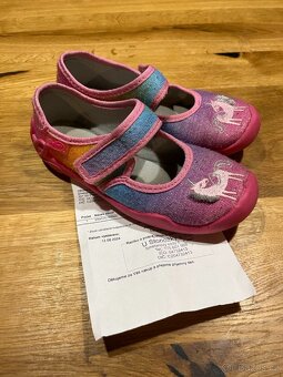 Dívčí baleríny Befado, duhové jednorožec vel. 30 - 2