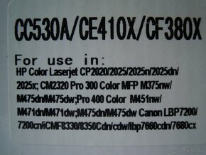 Tonery HP / Toner Canon 304A: CC530A černý, CC532A žlutý - 2