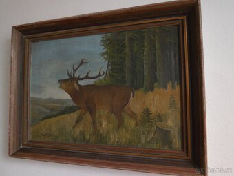 Obraz s motivem myslivost, - 2