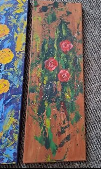 Ručně malované obrazy akryl - 2